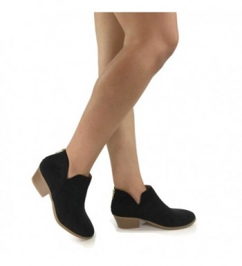 Womens Ankle Bootie Chunky Stacked