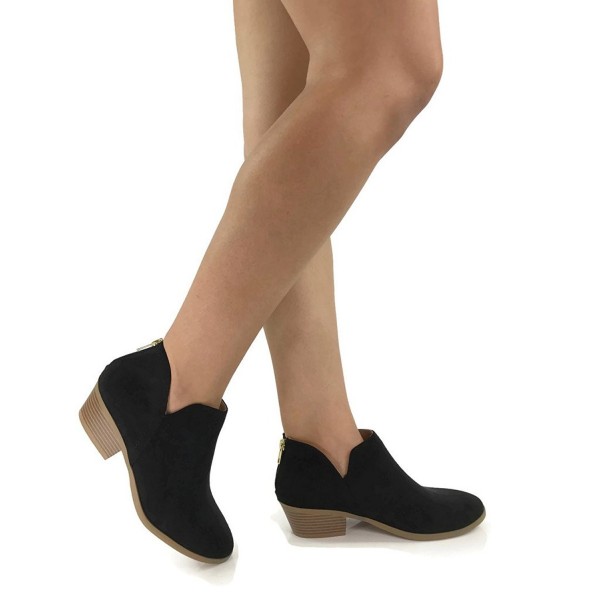 women's v cut ankle booties