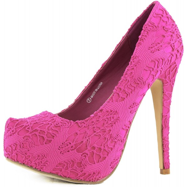 Fashion Fubbi 1 Fuchsia Crochet Platform