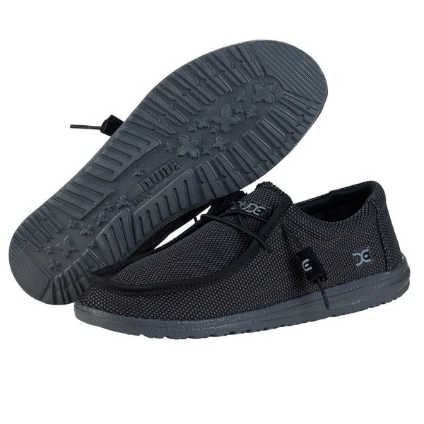 HEY DUDE Mens Wally BLACK