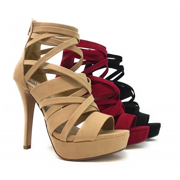 MVE Shoes Womens Strappy Platform