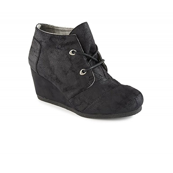 Qupid Womens Textured Leather Chunky