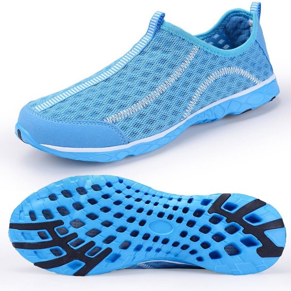 Unisex Lightweight Mesh Water Shoes - Blue - CC18344X799