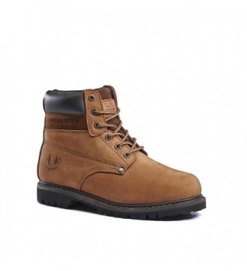 KINGSHOW Mens Brown Classic Boots