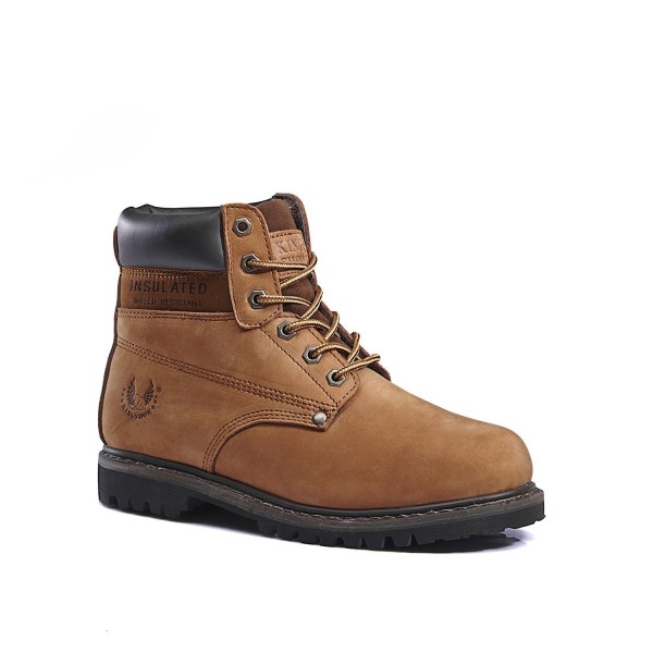 KINGSHOW Mens Brown Classic Boots