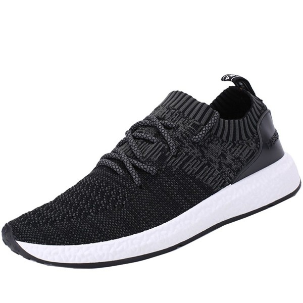 Men's Knit Lightweight Running Shoes Soft Sole Casual Athletic Tennis ...