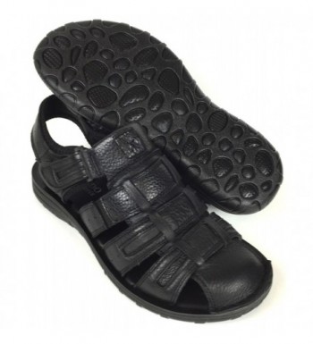 Genuine Leather Sandals Comfort 1206BLACK 9