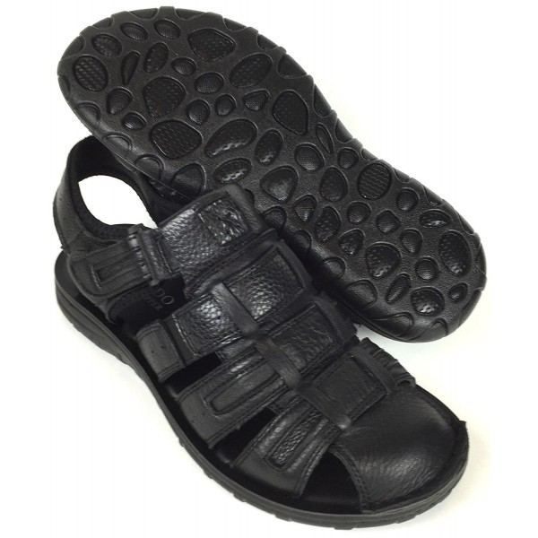 Genuine Leather Sandals Comfort 1206BLACK 9