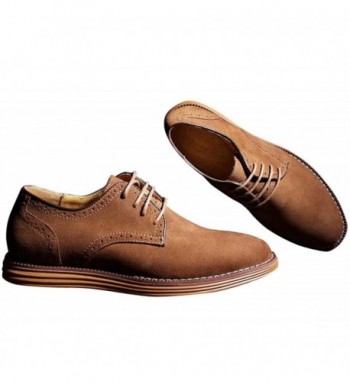 Casual Leather Oxford Shoes Khaki