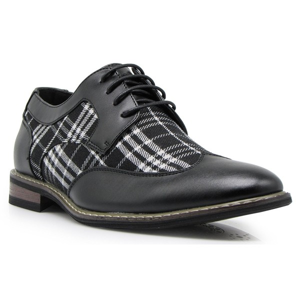 plaid wingtip shoes