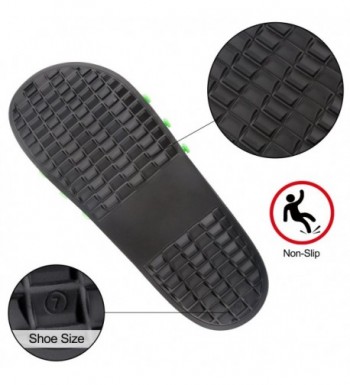 Men's Athletic Slip On Slide Sandal - Black - CM183LSDKTU