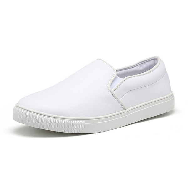 white casual loafers