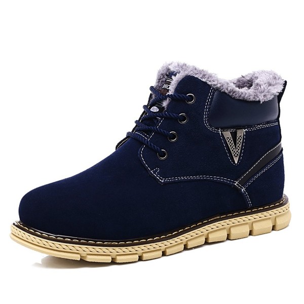 Men Boots Winter Suede Cow Leather Fashion Casual Shoes Snow Boots ...