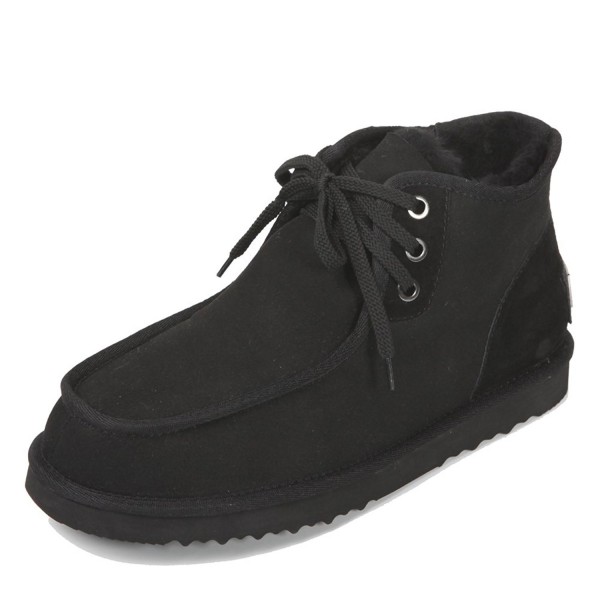 Ausland Mens Sheepskin Chukka Black