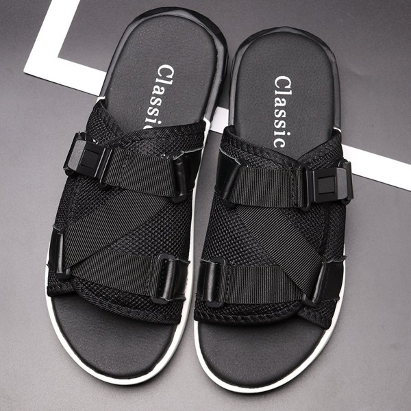 Men's Summer Outdoor Slide Sandals Slippers Beach Shoes Adjustable ...