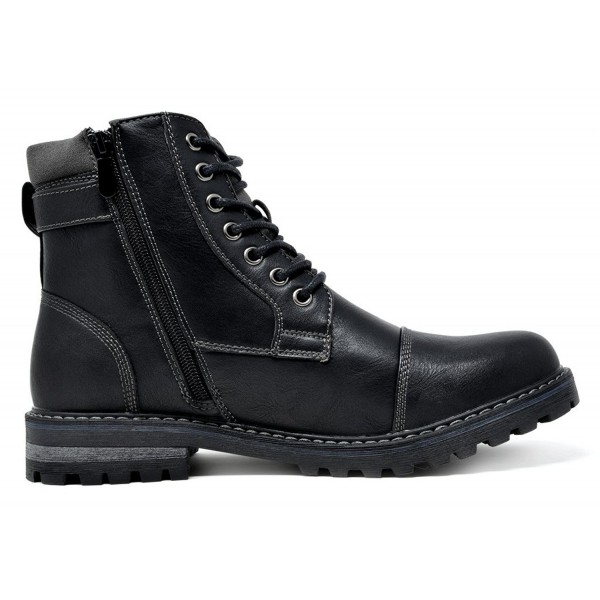 Bruno Marc Men's Military Motorcycle Combat Boots - Engle-05-black ...