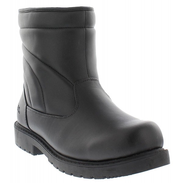 Mens Suburb Closed Toe Ankle Cold Weather Boots - Black - CG11PW6QBZH