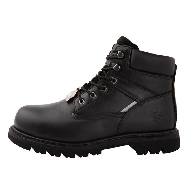 mens black steel toe work shoes