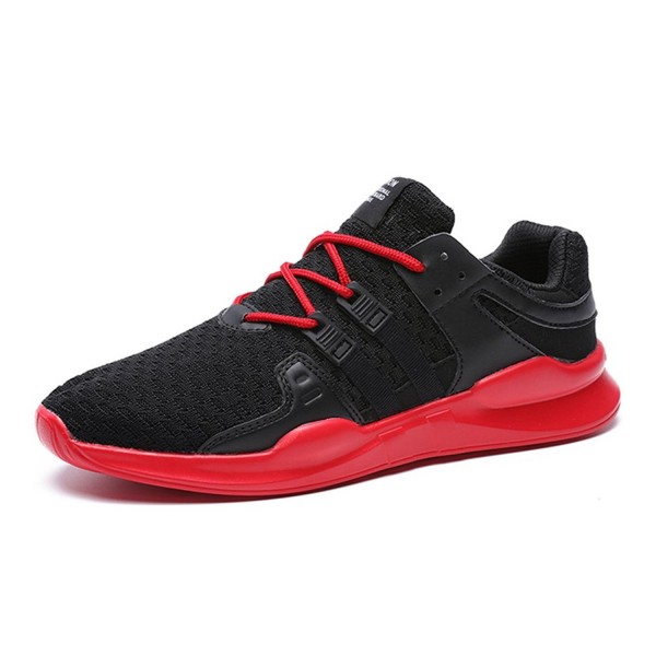 UTENAG Lightweight Breathable Sneakers Black Red