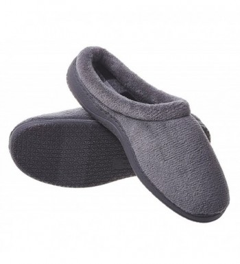 Men's Coral Fleece Warm Soft Cozy House Mule Slippers - Grey - CO12JYVWON3