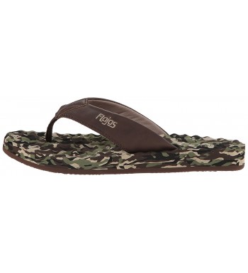 camo memory foam flip flops