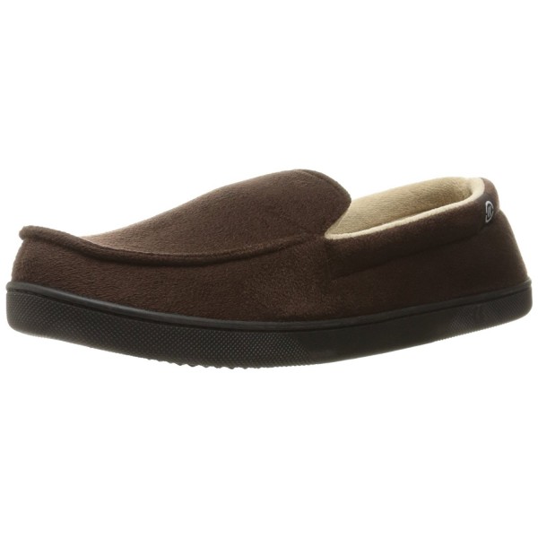 Isotoner Microsuede Moccasin Slippers Chocolate