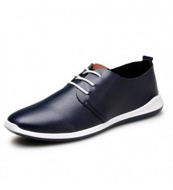 blue leather oxford shoes