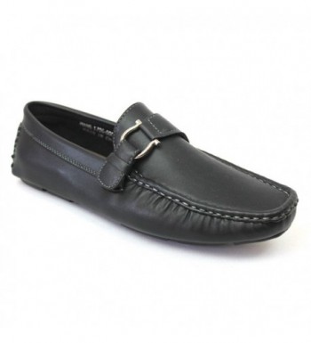 Side Buckle Men's Loafer Boat Shoes Slip On 1706 - Black - CT125MRCSMZ