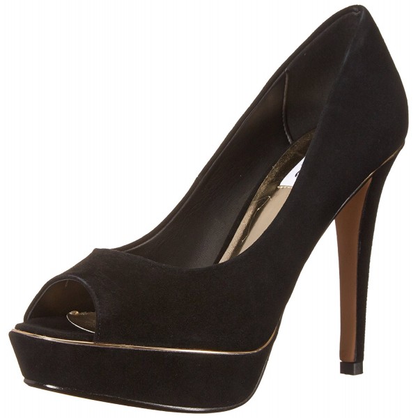 Women's davine Platform Pump - Black Suede - CV11Y0XJ4CP