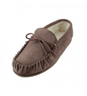 Deluxe Mens Sheepskin Moccasin Slippers