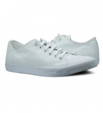 Burnetie Mens White canvas sneaker