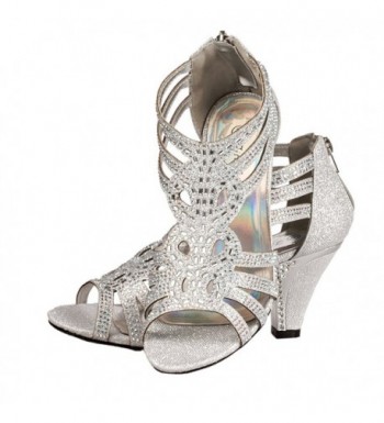 Glitter Sandals Kinmi25 Silvertone 6 5