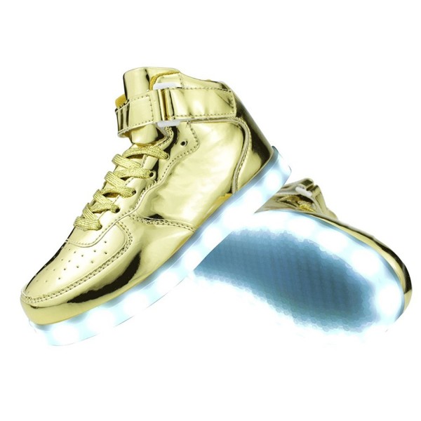 gold light up trainers